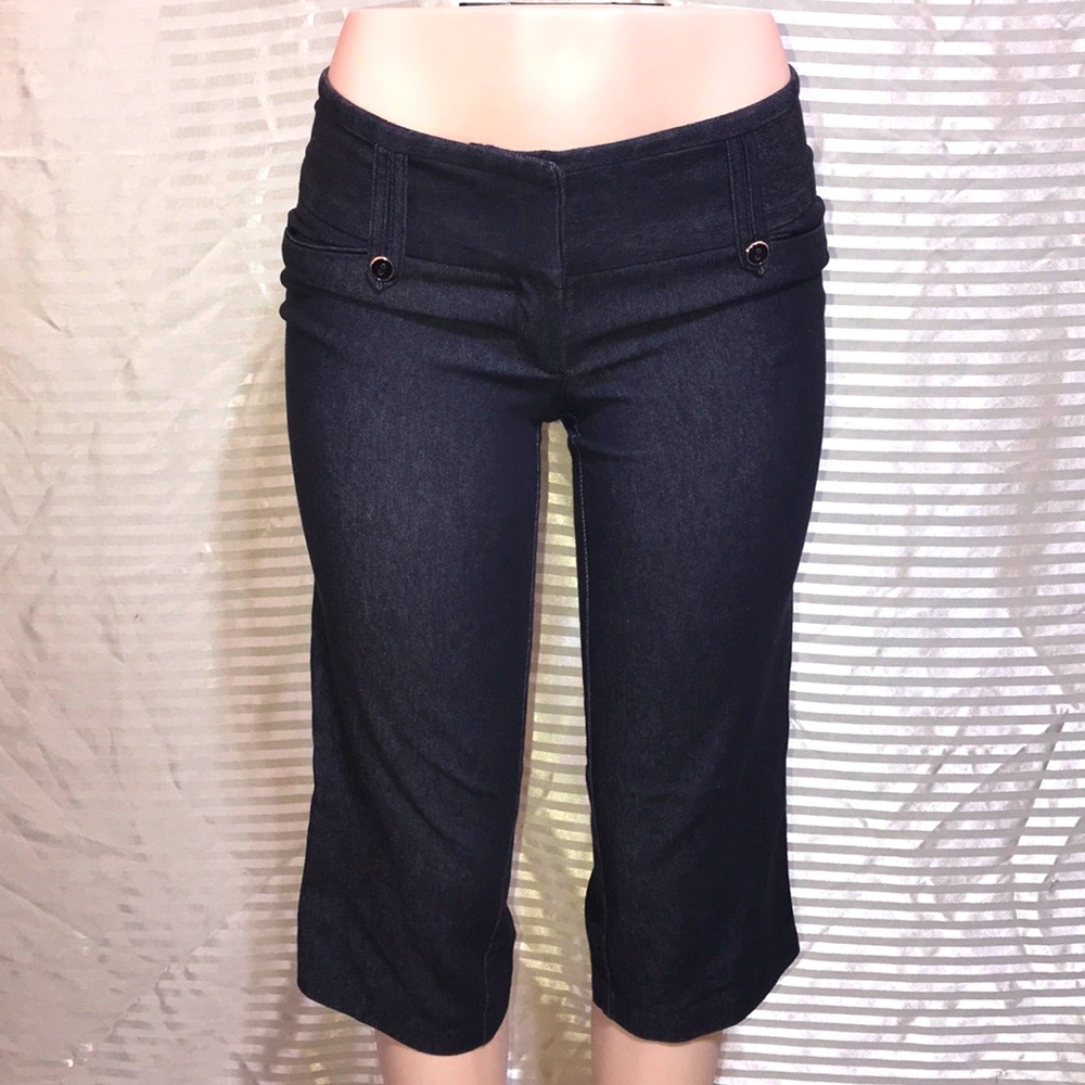 Cropped Capri Dressy Denim Long Bermuda Shorts